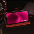Klopové pouzdro pro T Phone 3 5G, Crazy Horse Wallet, hnědé