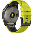 Silikonový řemínek pro Garmin Fenix 7 / Forerunner 965 / 955 / 945 / 935, žlutý / černý