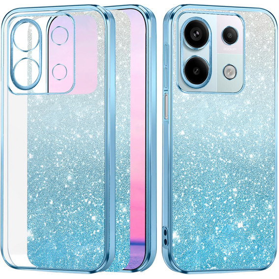 Pouzdro pro Xiaomi Redmi Note 13 5G, Glitter Case CamShield, modré