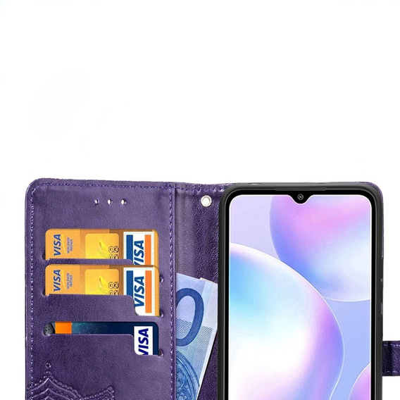 Klopové pouzdro pro Samsung Galaxy M55 5G, Mandala, fialové
