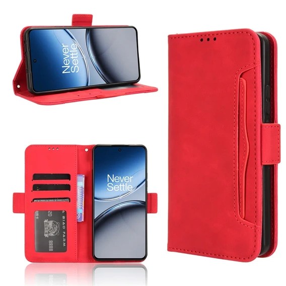 Klopové pouzdro pro OnePlus Nord 4, Card Slot, červené