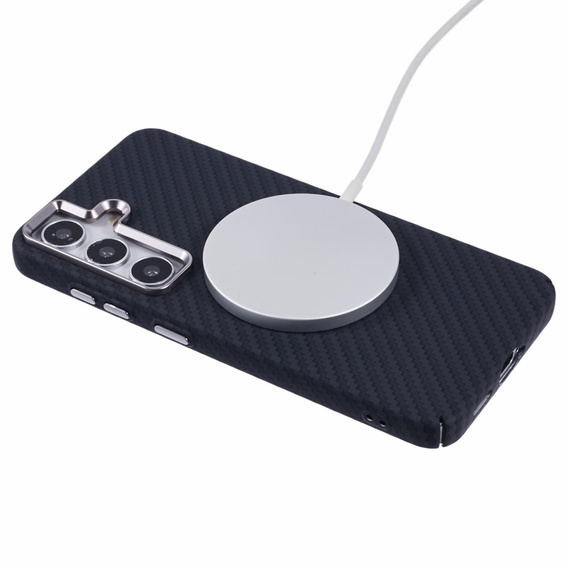 Pouzdro pro Samsung Galaxy S25+ Plus, Carbon Fiber MagSafe, černé