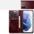 CASEME flipové pouzdro pro Samsung Galaxy S21, Waxy Textured, červené
