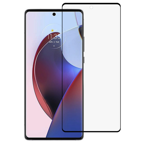3D tvrzené sklo pro Motorola Edge 30 Ultra, černé