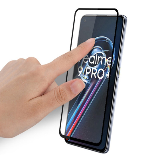 Tvrzené sklo Mocolo Full Glue pro Realme 9 Pro+ Plus / Realme 9 4G, černý rám