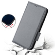 Klopové pouzdro pro Xiaomi Redmi Note 12 5G / POCO X5 5G, Wallet Litchi Magnet, šedé