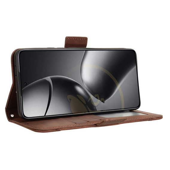 Klopové pouzdro pro Xiaomi 14T, Card Slot, hnědé