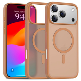 Matné pouzdro pro iPhone 17 Pro Max, pro MagSafe, průsvitně hnědé