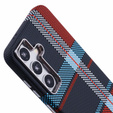 Pouzdro pro Samsung Galaxy S25+ Plus, Carbon Fiber MagSafe, modrá / červená