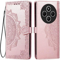 Klopové pouzdro pro Xiaomi Redmi 14C, Mandala, růžové rose gold