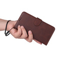 Klopové pouzdro pro Realme C67, Leather Wallet, hnědé