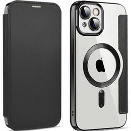 Klopové pouzdro pro iPhone 14, RFID Wallet MagSafe CamShield, černé