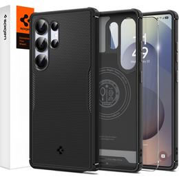 Pouzdro Spigen pro Samsung Galaxy S25 Ultra, Core Armor MagSafe, černé + 9H tvrzené sklo