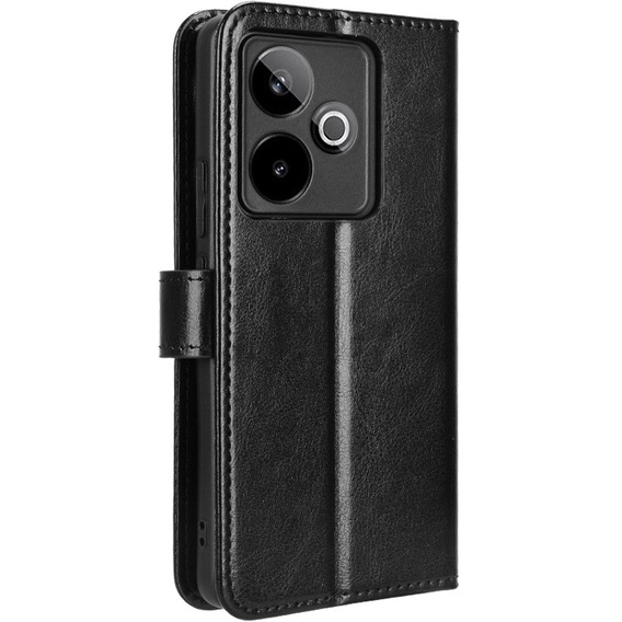 Klopové pouzdro pro Realme GT 7 / 7T, Crazy Horse Wallet, černé