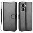 Klopové pouzdro pro Huawei Nova 10 SE, Crazy Horse Wallet, černé