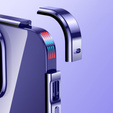 Pouzdro pro iPhone 14, Magnetic Dual Glass, fialové