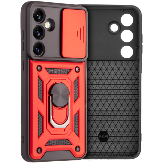 Pouzdro pro Samsung Galaxy S24 FE, CamShield Slide, červené