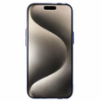 Pouzdro pro iPhone 15, Carbon Fiber MagSafe, modré