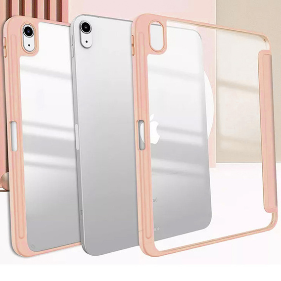 Pouzdro pro iPad 10.9 2022 10 Gen, Smartcase Hybrid, se slotem na stylus, růžové