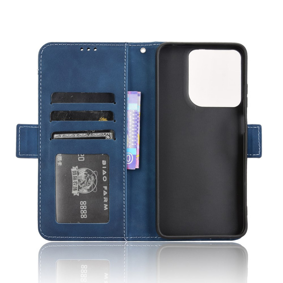 Klopové pouzdro pro Motorola Moto G15 / Motorola Moto G15 Power, Card Slot, námořnicky modré