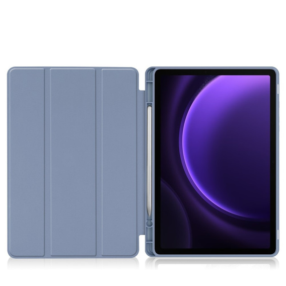 Pouzdro pro Samsung Galaxy Tab S10 Lite / S10 FE / S9 FE, Smartcase s prostorem pro stylus, fialové