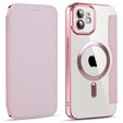 Klopové pouzdro pro iPhone 11, RFID Wallet MagSafe CamShield, růžové rose gold