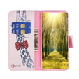 Klopové pouzdro pro Samsung Galaxy S23 FE, Wallet, Giraffe růžové