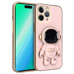 Pouzdro pro iPhone 14 Pro, Astronaut, růžové rose gold