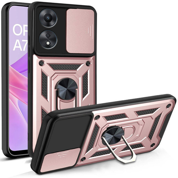 Pouzdro pro Oppo A78 5G, CamShield Slide, růžové rose gold