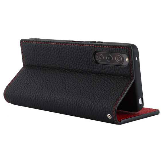 Klopové pouzdro pro Sony Xperia 10 V, Litchi Skin Grain, černé