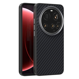 ABEEL pouzdro pro Xiaomi 15 Ultra, Carbon Fiber, pro MagSafe, černé