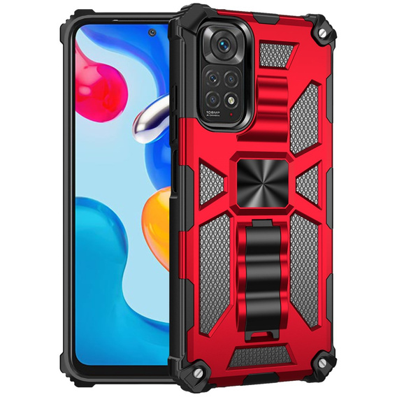 Pouzdro pro Xiaomi Redmi Note 11 / 11S, Armor Kickstand, červené