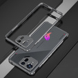 Pouzdro pro ASUS ROG Phone 8 Pro, Armor Bumper, s krytem objektivu, šedá / stříbrná