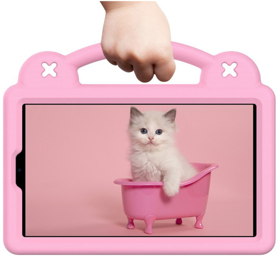 Dětské pouzdro pro Samsung Galaxy Tab A7 Lite 8.7 T220/T225, Cute Patterns, se stojánkem, růžové