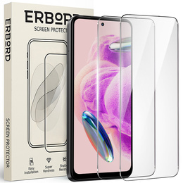 2x tvrzené sklo pro Xiaomi Redmi Note 12S, ERBORD 9H Hard Glass na displeji