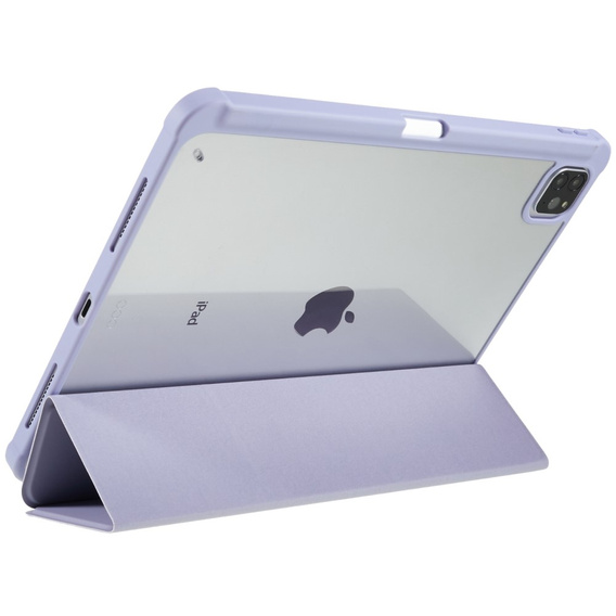 Pouzdro pro iPad Pro 12.9" 2022/2021/2020 (6/5/4 gen.), Smartcase Hybrid, se slotem na stylus, fialové