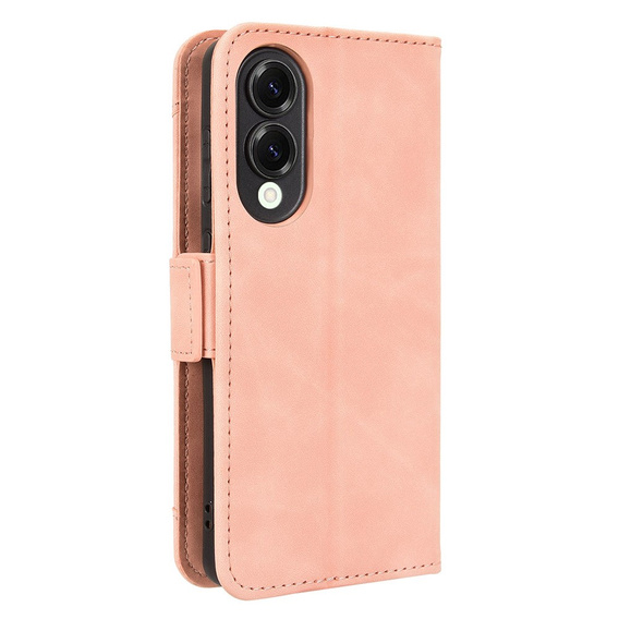 Klopové pouzdro pro Samsung Galaxy S25 Edge, Card Slot, růžové