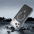 Matné pouzdro pro iPhone 17 Pro, pancéřované, pro MagSafe, kouřové s šedými boky