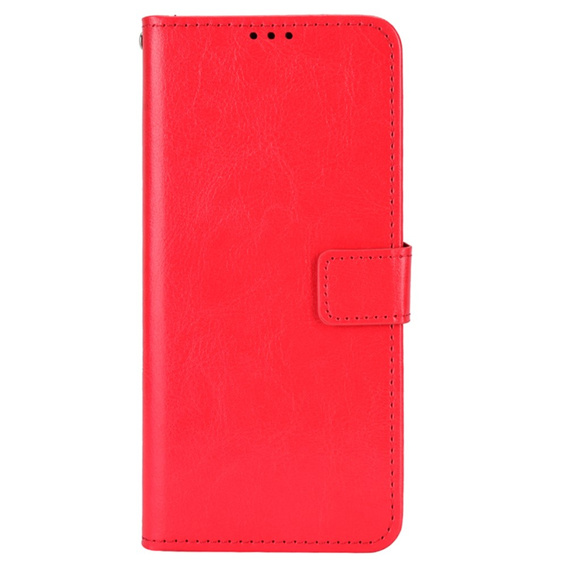 Klopové pouzdro pro Motorola Moto G85, Crazy Horse Wallet, červené