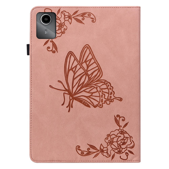 Pouzdro pro Lenovo Tab M11, Butterfly, růžové