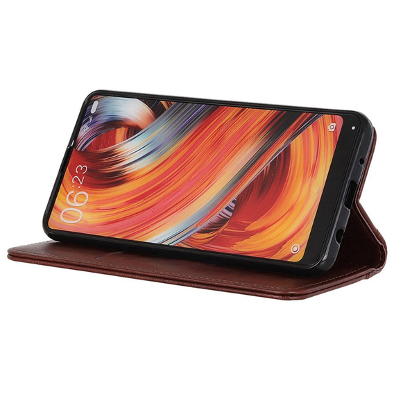 Pouzdro pro OnePlus 12 5G, Wallet Litchi Leather, hnědé
