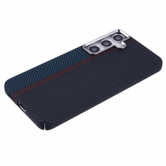 Pouzdro pro Samsung S25, Carbon Fiber MagSafe, černá / modrá