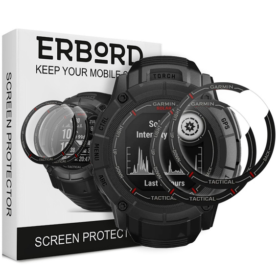 2x hybridní sklo ERBORD pro Garmin Instinct 2X