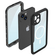 Vodotěsné pouzdro pro iPhone 14, Redpepper, pro MagSafe, černé