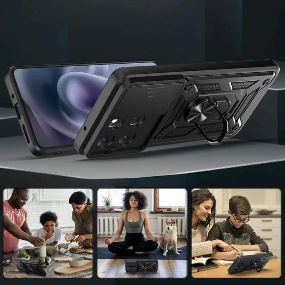 Pouzdro pro Motorola Moto G86 5G, CamShield Slide, černé