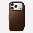 Pouzdro Nomad pro iPhone 17 Pro, Modern Leather Folio, hnědé