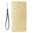 Klopové pouzdro pro Samsung Galaxy A56, Crazy Horse Wallet, zlaté