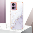 Ochranné pouzdro pro Motorola Moto G24 / G24 Power / G04, Marble Slim Case, bílé