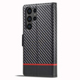Klopové pouzdro pro Samsung Galaxy S23 Ultra, Carbon LC.IMEEKE, černé