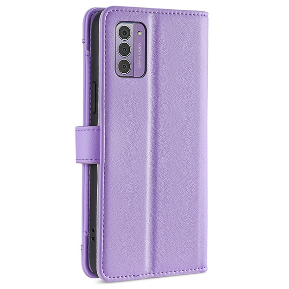 Klopové pouzdro pro Nokia G42, Wallet Zipper Pocket, fialové